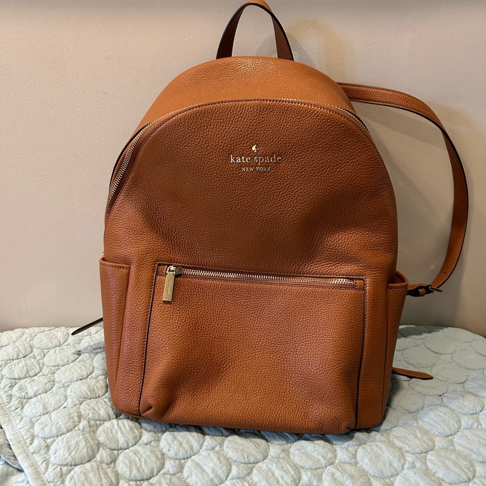 Kate Spade Tan Brown Backpack with Adjustable Straps